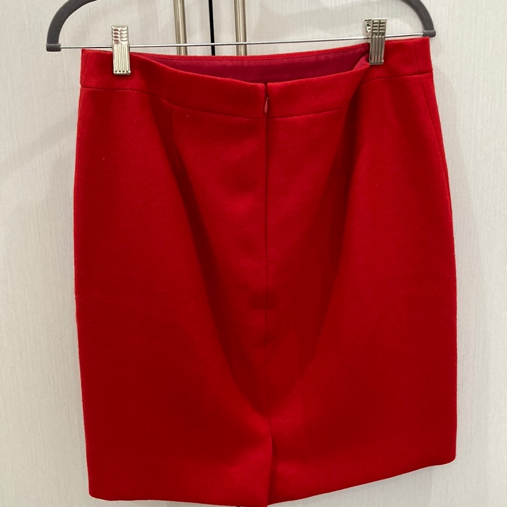 JCrew No. 2 Pencil Skirt in Red Wool - Size 8 NEVER WORN